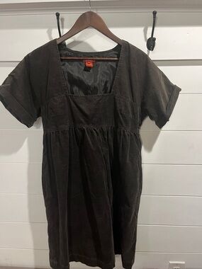 Sundance Brown Square-Neck Midi Dress